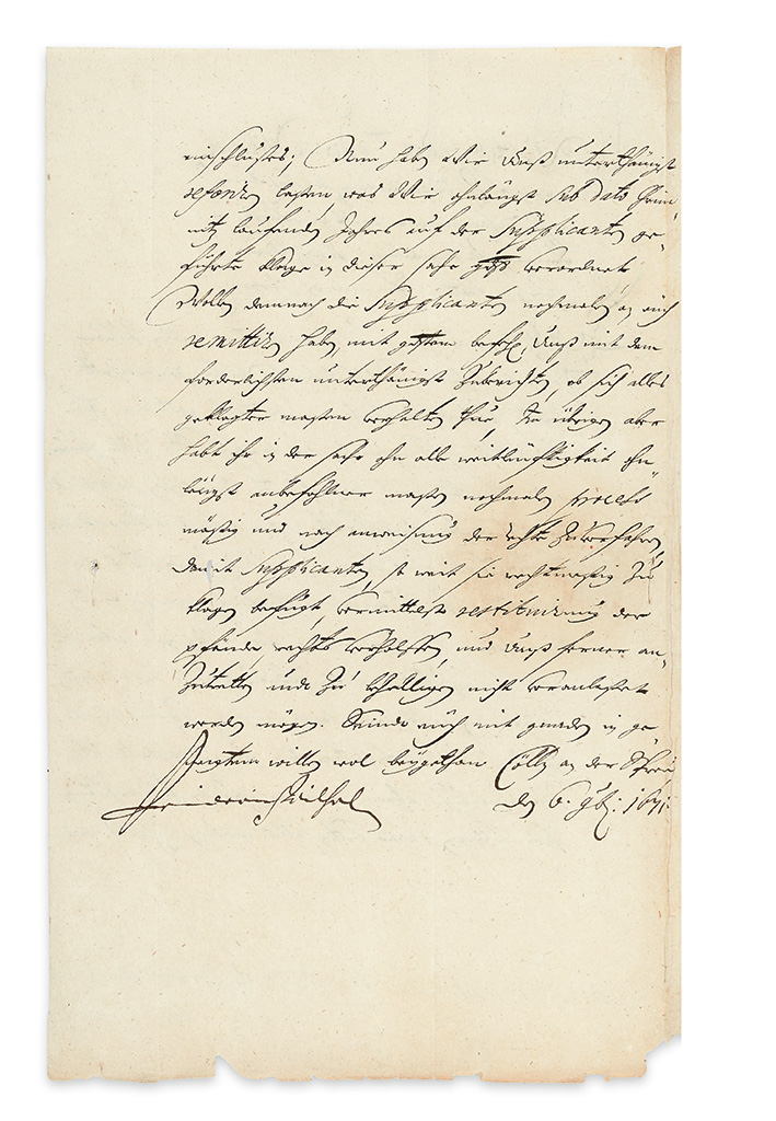FRIEDRICH WILHELM; KURFÜRST VON BRANDENBURG. Letter Signed, to the Governor, President, Vice-Chancellor and Councilmen of Halberstadt,